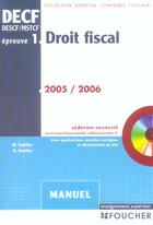 Couverture du livre « Droit fiscal ; epreuve n.1 » de Marcel Gonthier aux éditions Foucher