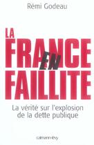Couverture du livre « La France en faillite ; la vérité sur l'explosion de la dette publique » de Remi Godeau aux éditions Calmann-levy