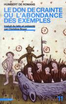 Couverture du livre « Le don de crainte ou l'abondance des exemples » de De Romans/Boyer aux éditions Pu De Lyon