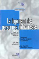 Couverture du livre « Logement des pers.defavo » de Doutreligne aux éditions Ash