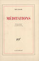 Couverture du livre « Meditations » de Max Jacob aux éditions Gallimard (patrimoine Numerise)