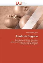 Couverture du livre « Etude de l'oignon » de Le Bihan-M aux éditions Editions Universitaires Europeennes