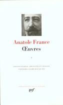 Couverture du livre « Oeuvres Tome 1 ; Jocaste et le chat maigre, le crime de Sylvestre Bonnard ; les désirs de Jean Servien ; le livre de mon ami ; Balthasar ; Thais ; l'étui de nacre » de Anatole France aux éditions Gallimard