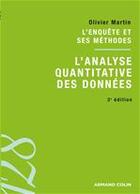 Couverture du livre « L'analyse des données quantitatives (2e édition) » de Olivier Martin aux éditions Armand Colin