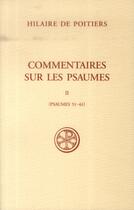 Couverture du livre « Commentaires sur les psaumes Tome 2 » de Hilaire De Poitiers aux éditions Cerf