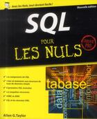 Couverture du livre « SQL pour les nuls » de Allen G. Taylor aux éditions First Interactive