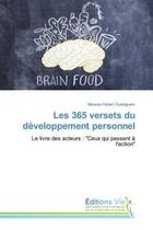 Couverture du livre « Les 365 versets du developpement personnel - le livre des acteurs : 