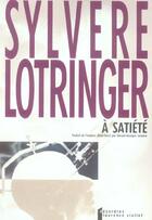 Couverture du livre « A sasiete » de Lotringer S aux éditions Rocher