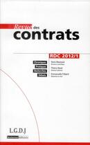 Couverture du livre « Revue des contrats N.1 ; 2012 » de Revue Des Contrats aux éditions Lgdj