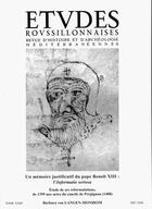 Couverture du livre « Etudes roussillonnaises t xxiii » de  aux éditions Trabucaire