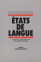 Couverture du livre « États de langue » de Max-Peter Gruenais aux éditions Fayard