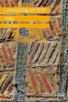 Couverture du livre « Langage & société : Langage et société, n° 180/2023 : Varia » de Auteurs Divers aux éditions Maison Des Sciences De L'homme