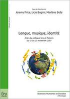 Couverture du livre « Langue, musique, identite » de Price Jeremy aux éditions Publibook