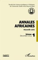 Couverture du livre « Annales africaines (vol 1) nouvelle serie decembre 2014 » de  aux éditions L'harmattan