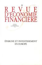 Couverture du livre « Épargne et investissement en europe » de  aux éditions Association D'economie Financiere