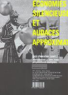 Couverture du livre « Économies silencieuses et audaces approximatives » de Guy Chevalier aux éditions Ppt