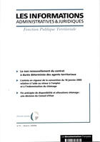 Couverture du livre « Informations administratives juridiques ; le non renouvellement du contrat à durée déterminée des agents territoriaux » de Informations Administratives Juridiques aux éditions Documentation Francaise