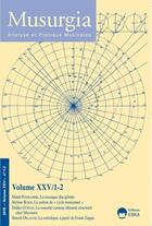 Couverture du livre « Analyse et pratique musicales-musurgia-1-2 vol xxv - revue musurgia vol xxv n 1-2 - 2018 » de M.Boulan-Ch Guillote aux éditions Eska