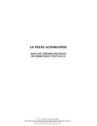 Couverture du livre « Le texte automatiste ; essai de théorie/pratique de sémiotique textuelle » de Jean Fisette aux éditions Pu De Quebec
