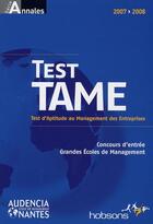 Couverture du livre « Test TAME » de  aux éditions Espace Grandes Ecoles