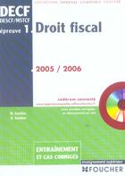 Couverture du livre « Droit fiscal ; epreuve n.1 » de Marcel Gonthier aux éditions Foucher