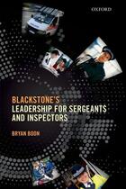 Couverture du livre « Leadership for Sergeants and Inspectors » de Boon Bryan aux éditions Oup Oxford