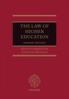 Couverture du livre « The Law of Higher Education » de Dennis Farrington aux éditions Oup Oxford