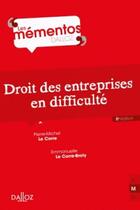 Couverture du livre « Droit des entreprises en difficulté » de Pierre-Michel Le Corre aux éditions Dalloz