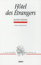 Couverture du livre « Hôtel des étrangers » de Joachim Stratorius aux éditions Belin