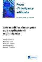 Couverture du livre « Revue d'intelligence artificielle RSTI série RIA volume 30 n° 1-2/janvier-avril 2016 ; des modèles théoriques aux applications multi-agents » de  aux éditions Hermes Science Publications