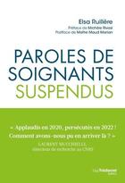 Couverture du livre « Paroles de soignants suspendus » de Elsa Ruillere aux éditions Guy Trédaniel