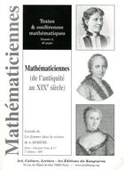 Couverture du livre « Mathématiciennes de l'antiquité au XIXe siècle » de Annick Boisseau aux éditions Acl - Editions Du Kangourou