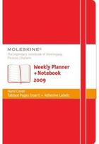 Couverture du livre « Agenda semainier + carnet poche couv. rigide rouge » de Moleskine aux éditions Moleskine Papet