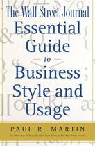 Couverture du livre « The Wall Street Journal Essential Guide to Business St » de Paul Martin aux éditions Simon & Schuster