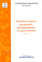 Couverture du livre « Geometres-experts, topographes, photogrammetres et experts fonciers » de  aux éditions Documentation Francaise