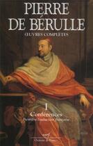 Couverture du livre « Conferences et fragments, i » de Pierre De Berulle aux éditions Cerf