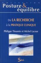Couverture du livre « De la recherche à la pratique clinique » de Lacour Michel aux éditions Solal