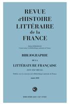 Couverture du livre « Bibliographie de la litterature francaise - 2021, annee 2020 » de Alain Genetiot aux éditions Classiques Garnier