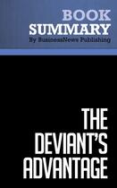 Couverture du livre « Summary: the deviant's advantage - review and analysis of mathews and wacker's book » de  aux éditions Business Book Summaries