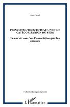 Couverture du livre « Principes d'identification et de categorisation du sens - le cas de 