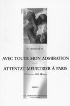 Couverture du livre « Avec toute mon admiration » de Christian Rullier aux éditions Impressions Nouvelles