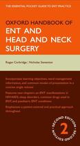 Couverture du livre « Oxford Handbook of ENT and Head and Neck Surgery » de Steventon Nicholas aux éditions Oup Oxford