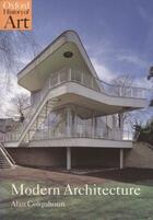 Couverture du livre « Modern Architecture » de Alan Colquhoun aux éditions Oup Oxford