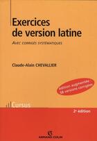 Couverture du livre « Exercices de version latine » de Claude-Alain Chevallier aux éditions Armand Colin