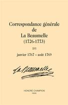 Couverture du livre « Correspondance générale de la Beaumelle (1726-1773) t.16 » de Agnes De La Beaumelle aux éditions Honore Champion
