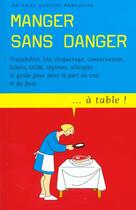 Couverture du livre « Manger sans danger n2 » de Nathalie Szapiro aux éditions Prat