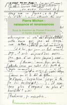 Couverture du livre « Pierre Michon : naissance et renaissances » de Castiglione et Preciaire aux éditions Pu De Saint Etienne
