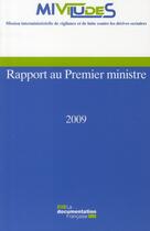 Couverture du livre « Miviludes ; rapport au premier ministre 2009 » de  aux éditions Documentation Francaise