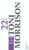 Couverture du livre « Invitée au Louvre » de Toni Morrison aux éditions Christian Bourgois