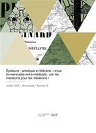 Couverture du livre « Épidaure » de Groupement Des Medec aux éditions Hachette Bnf